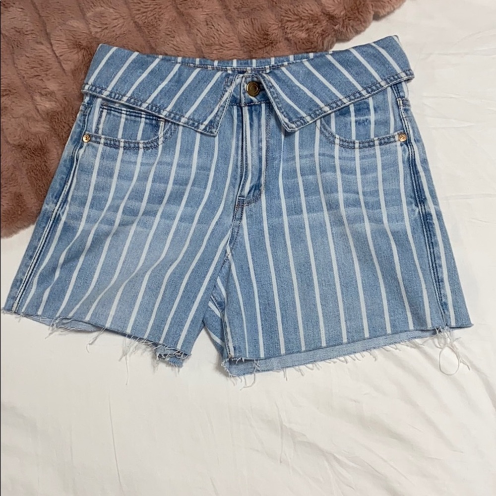Habitual Girl size 14 Striped Blue Jean Shorts